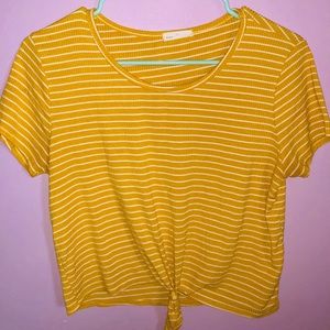 Yellow striped Full Tilt top